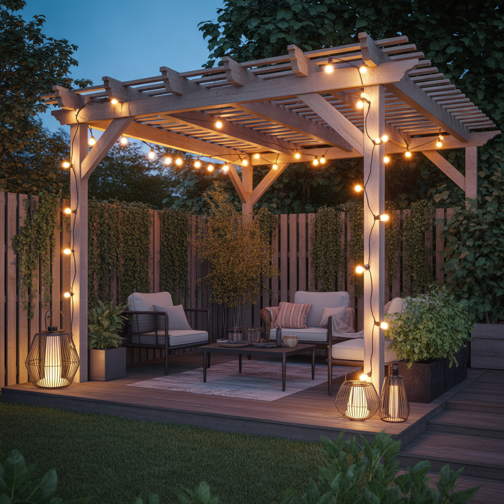 8.Bygg din egen belysning for att skapa en inbjudande utomhusmiljo