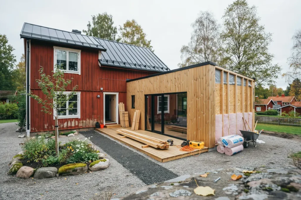 tillbyggnad eller utbyggnad av hus smarta id er som ger mer plats och h jer v rdet